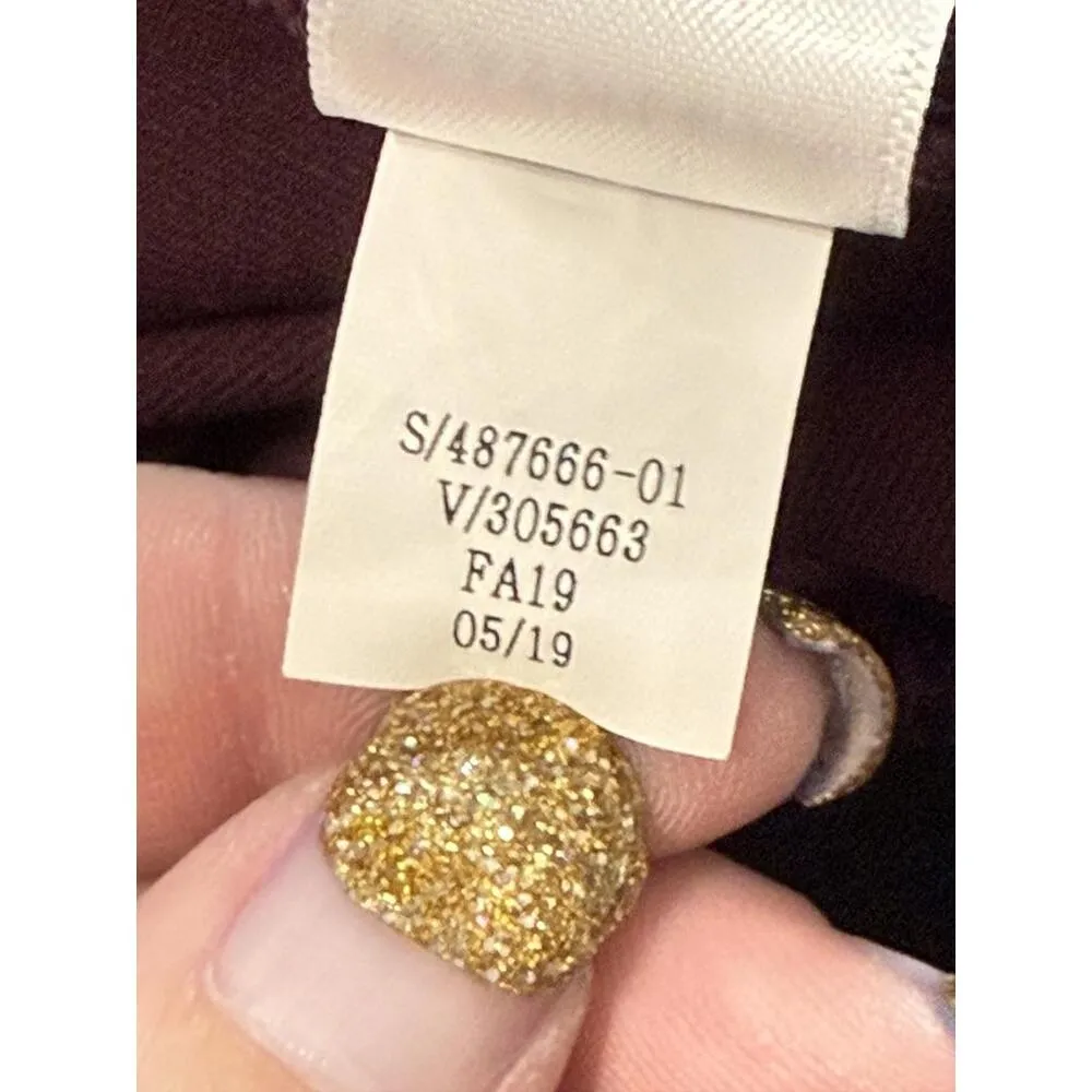 Athleta Venice Pintuck Pant 487666-01 Antique Burgundy Red Cropped Pants Size S - Image 7