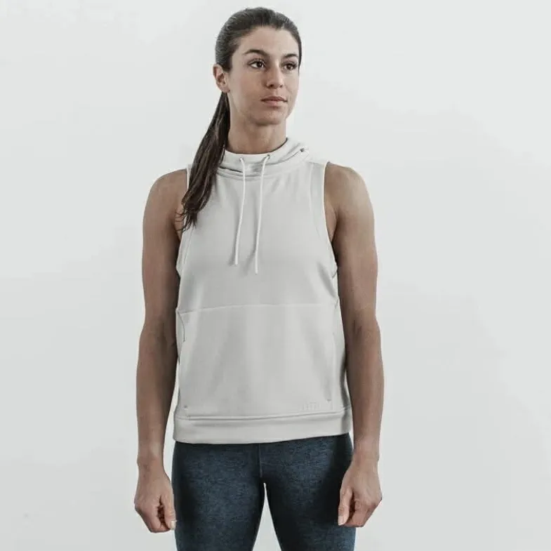 NOBULL Ivory Cream Sleeveless Hoodie Gym Training Vest Crossfit Yoga - Image 2