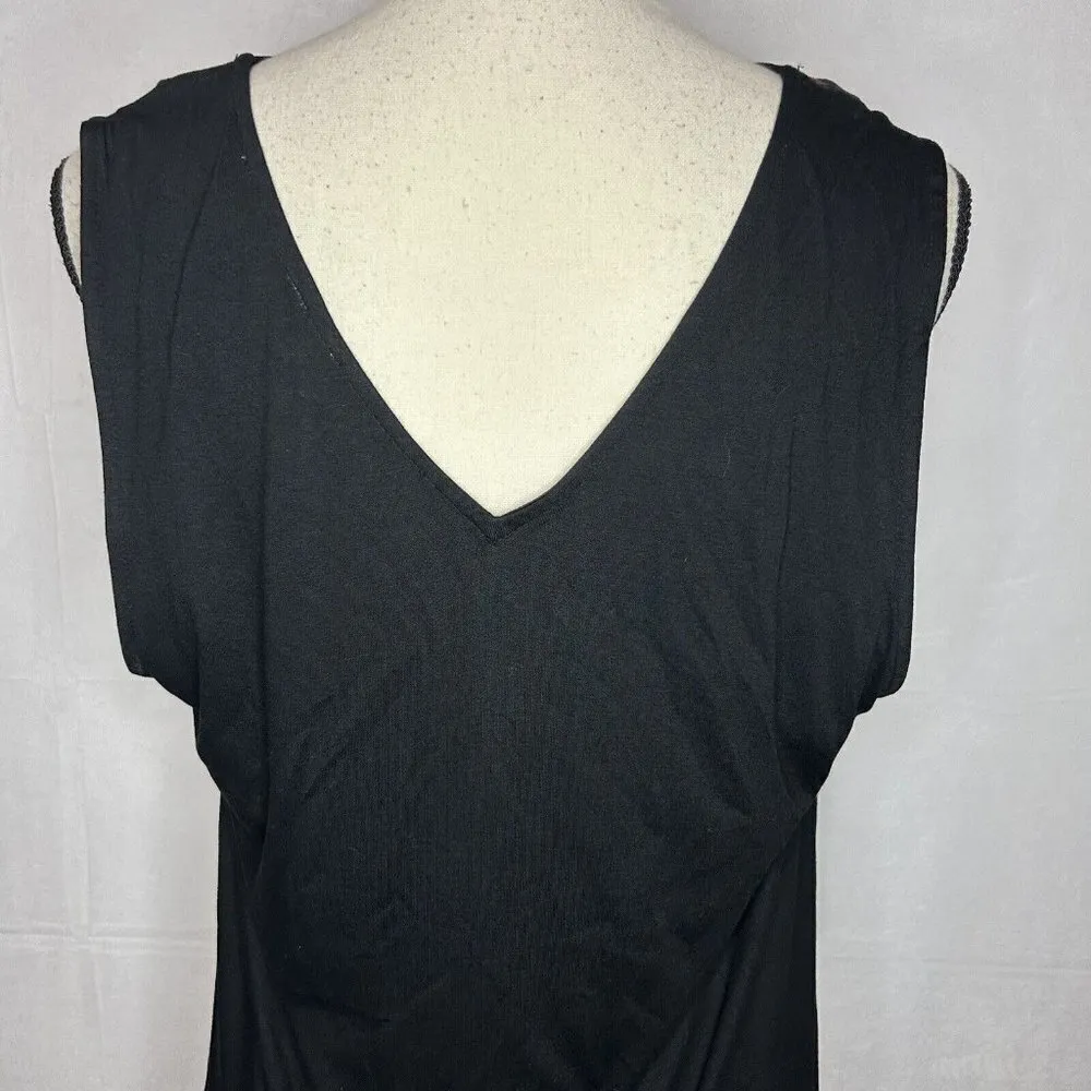 Les Serein Floral V-Neck Sleeveless Stretch Tank Blouse Stitch Fix Size M - Image 7