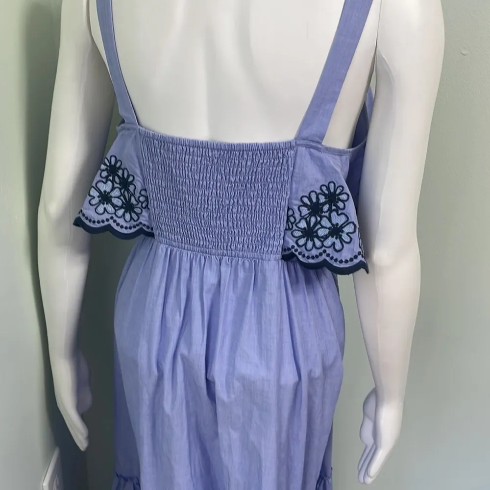 Kate Spade Daisy Floral Embroidered Patio Dress, Broome Street Blue Size Medium - Image 8