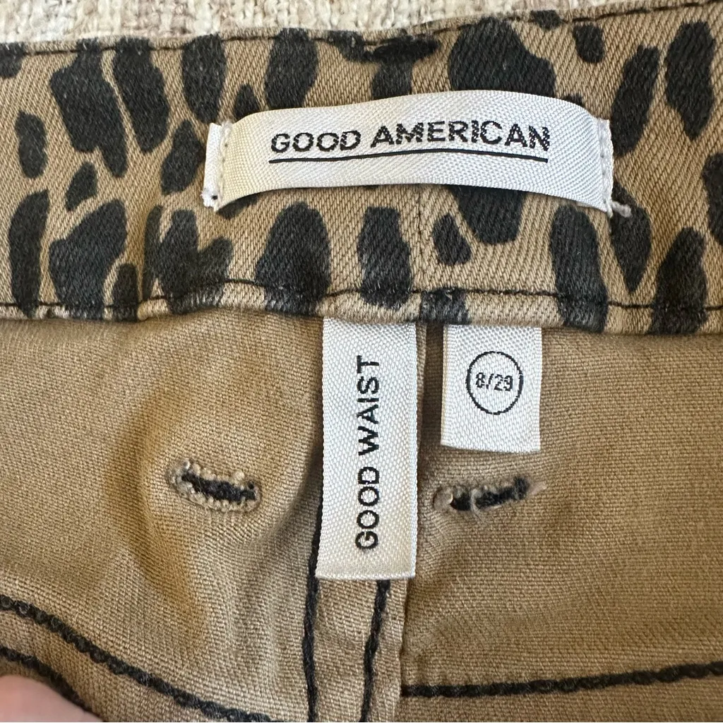 Good American Good Waist Leopard Print Jeans | 8/29 - Image 4
