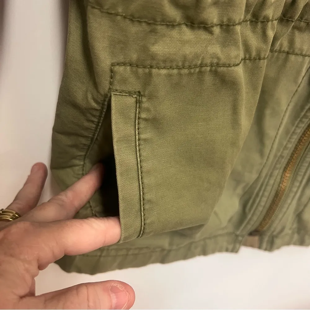 Women's Army Olive Green Military Utility Jacket Surplus Fleet Small - Image 5