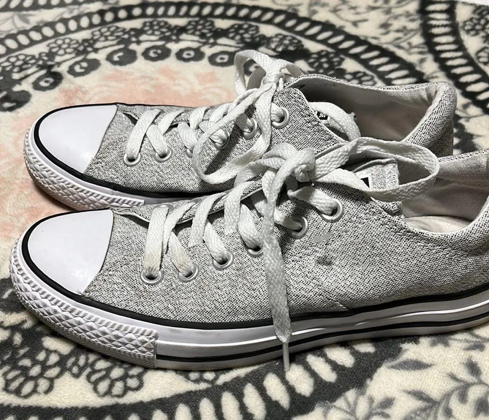 Converse All Star Low Top Sneakers Womens 7 Canvas Heather Gray - Image 8