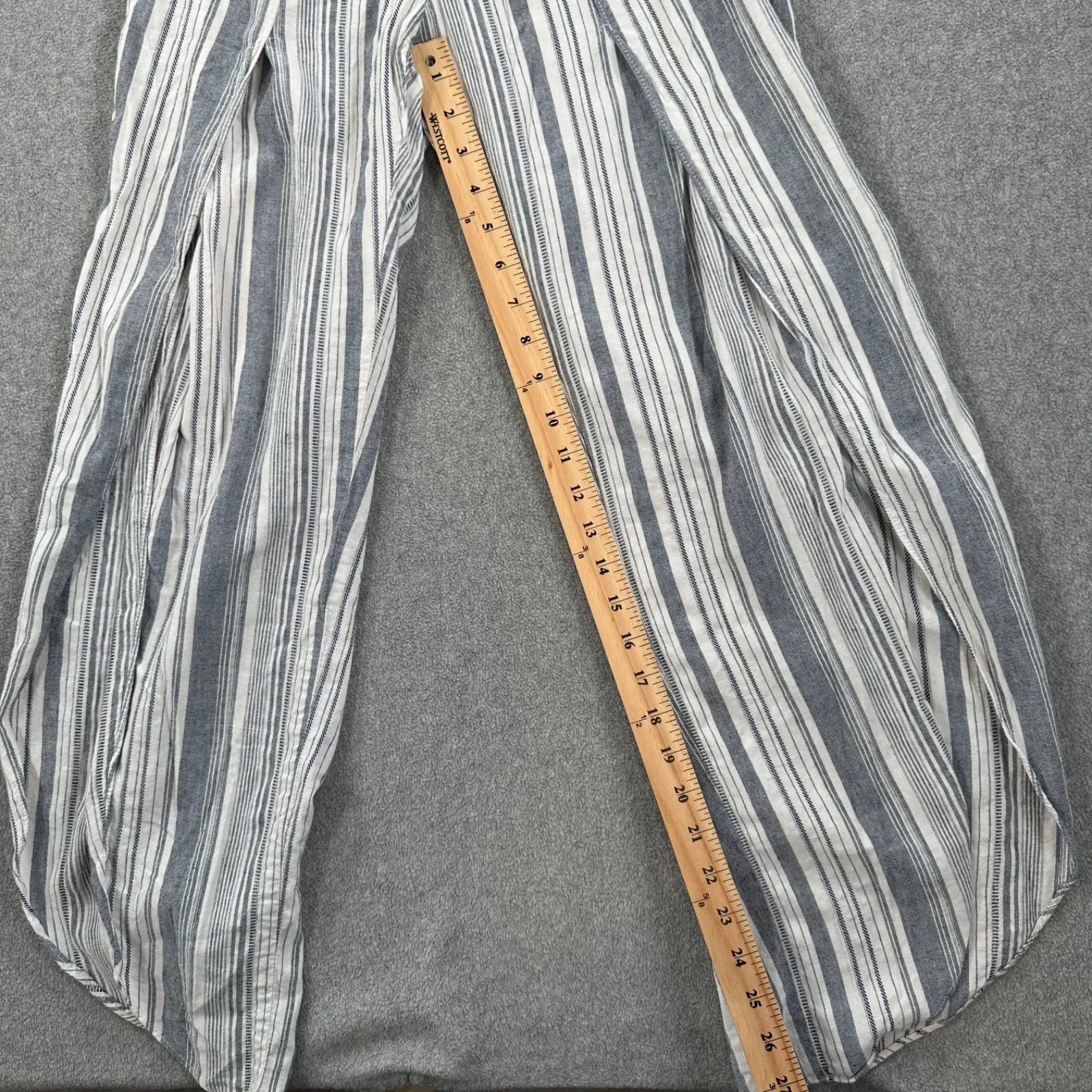 Anthropologie DREW Emerson Strapless Jumpsuit Size Small Linen Blend Striped - Image 5