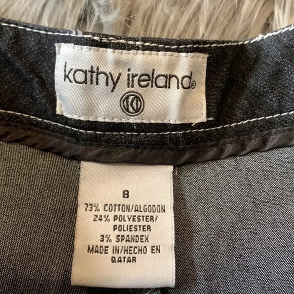 Kathy Ireland vintage stretch denim shorts black 8 - Image 2