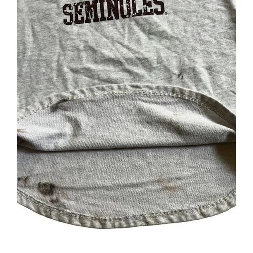 FSU Florida Seminoles velvet sleeves Sweatshirt size M Gray Size M - Image 4