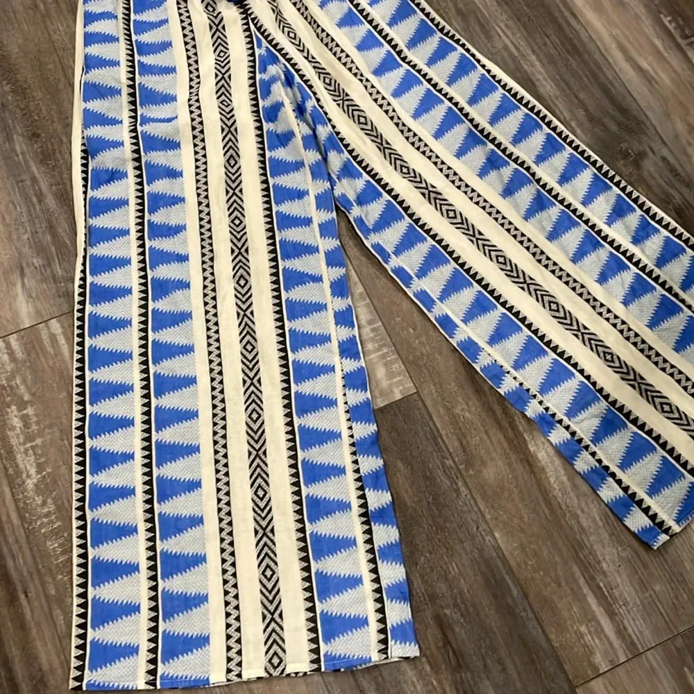 Elan Aztec periwinkle strapless jumpsuit size medium NEW - Image 3