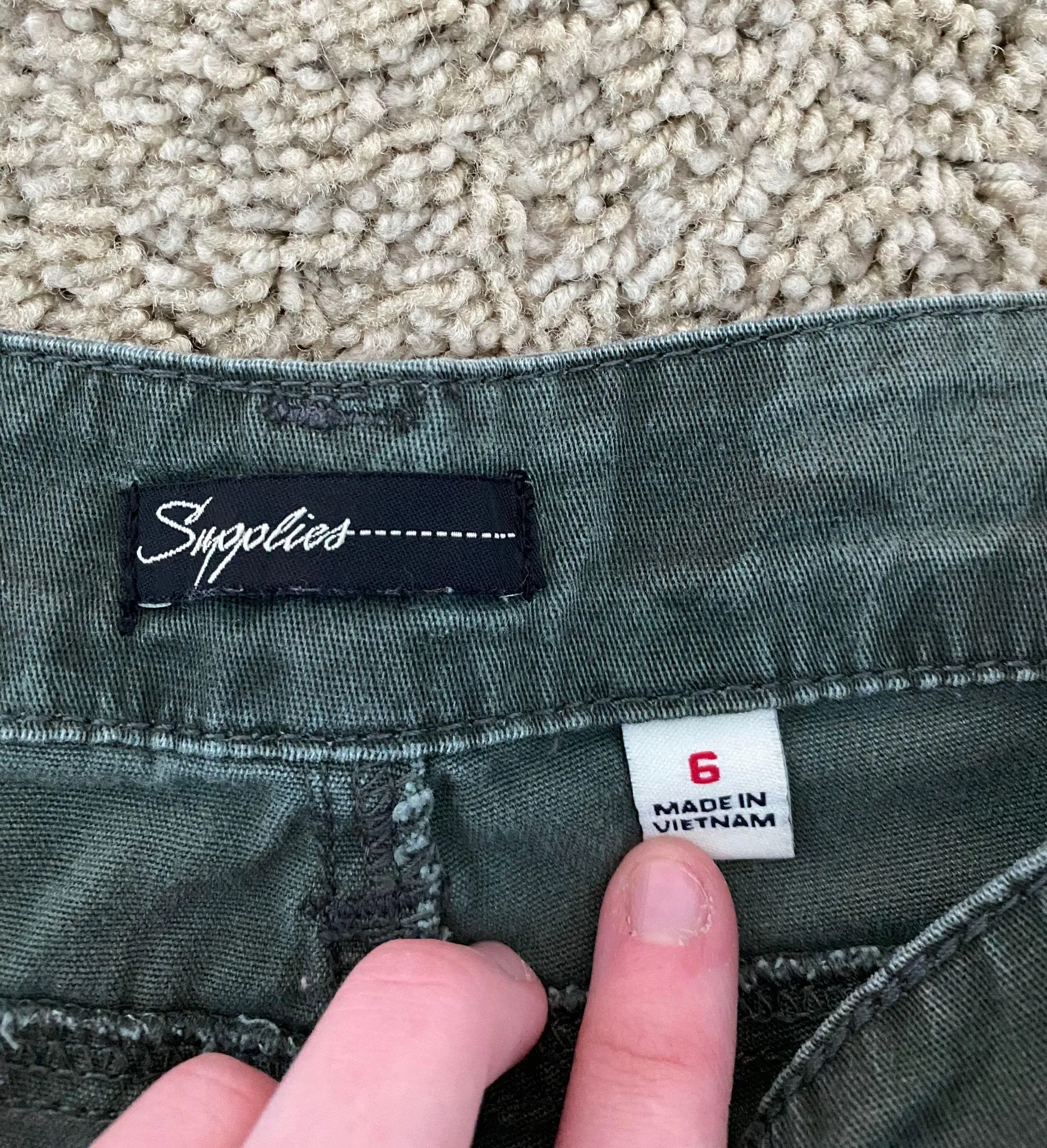 Camo Cargo pants Green Size 6 - Image 3