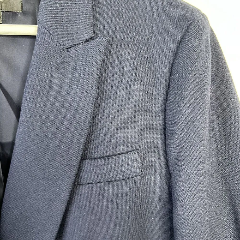 J. Crew Dover Blazer Size 10 Double Breasted Navy Jacket Stretch J7761 Classic - Image 8