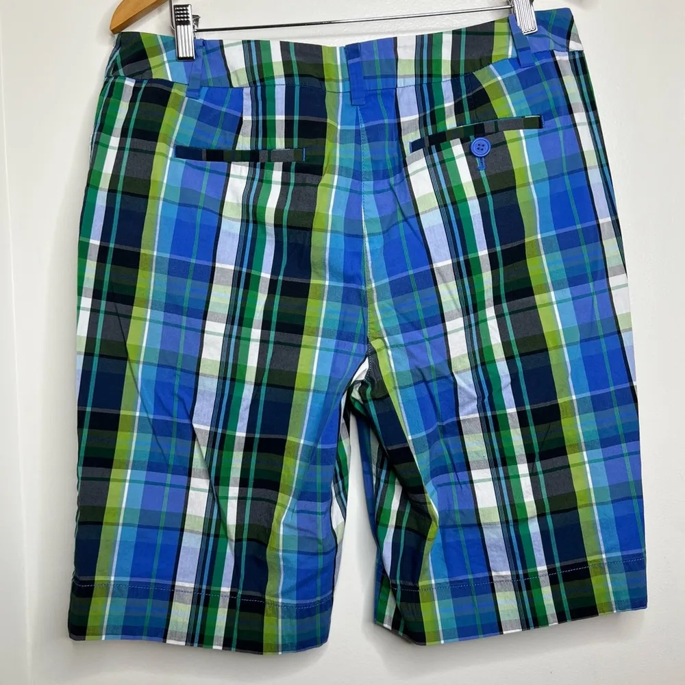 Jones New York Sport Stretch Plaid Bermuda Length Shorts Women’s Size 14 Preppy - Image 3