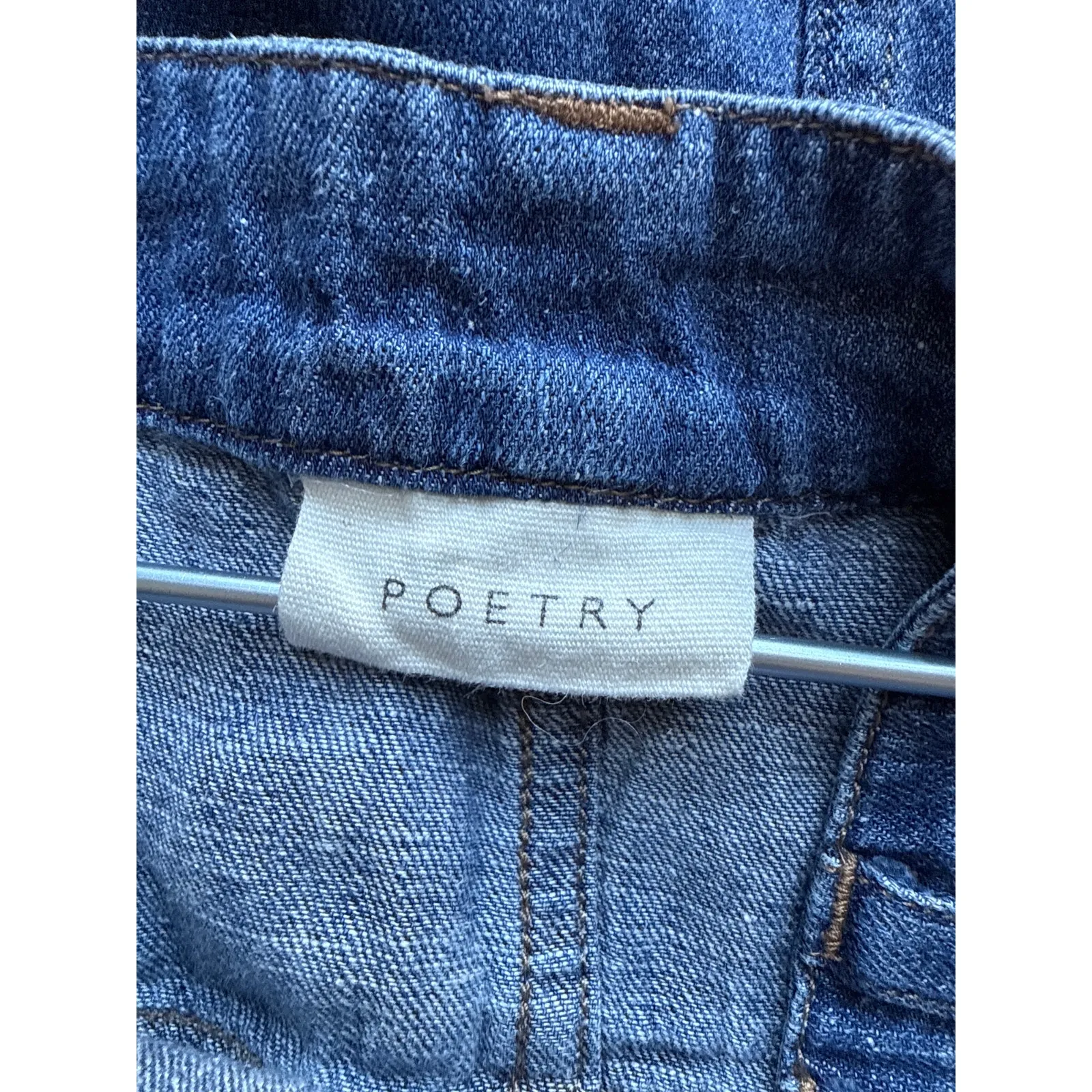 Poetry A-Line Midi Length Denim Skirt Size Large - Image 5