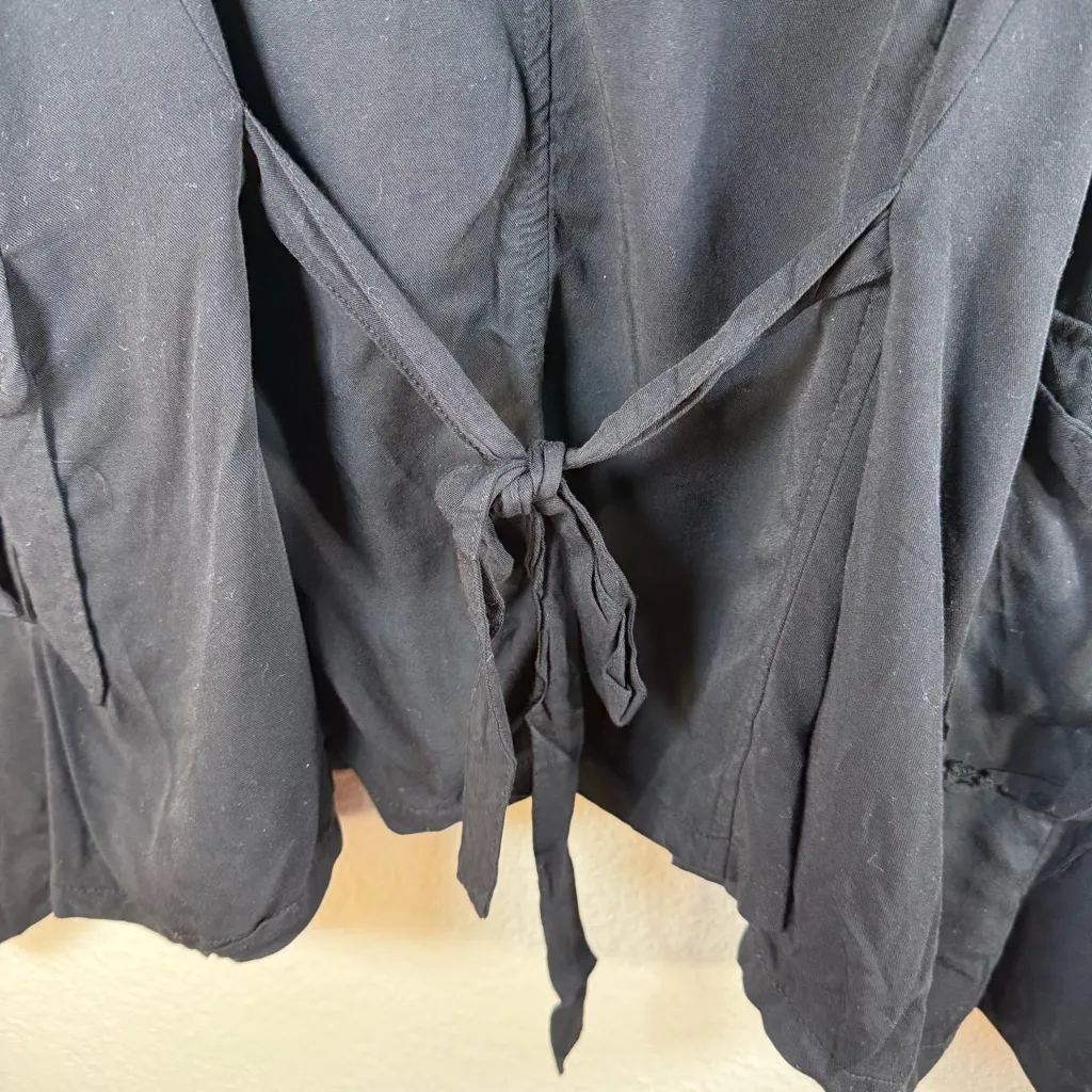 Simply Vera Vera Wang Black Sleeveless Waterfall Vest SZ:1X - Image 5