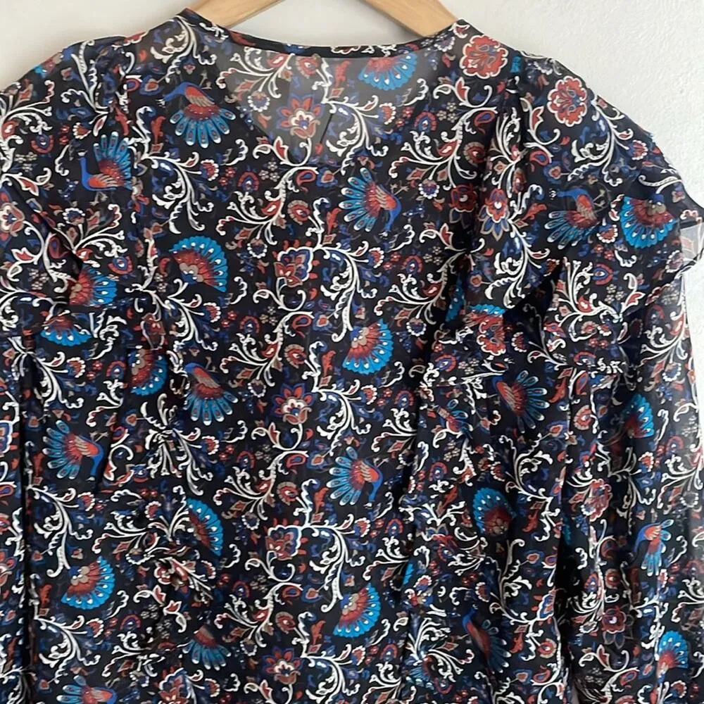 VERONICA BEARD Aneri Floral Silk Blouse - Image 10