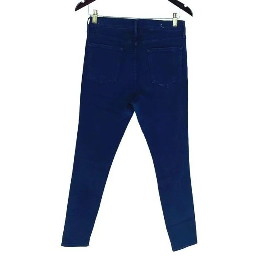 Frame Denim Womens Distressed Le Skinny de Jeanne‎ Deep Blue Dive Size 30 - Image 4