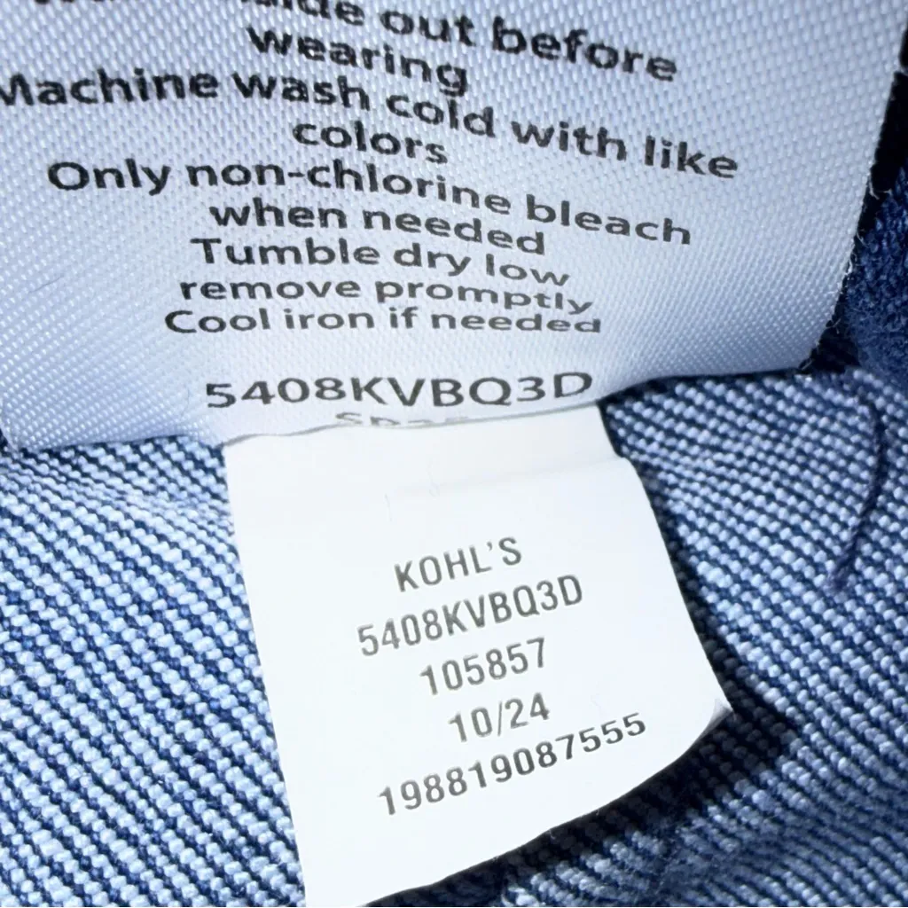 Draper James women’s High Rise Wide Leg Dark Patch Pocket Blue Jeans size 12 - Image 5