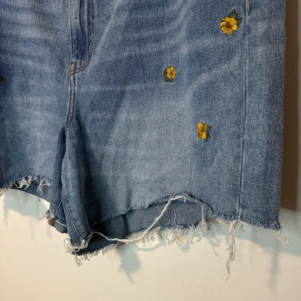 American Eagle Mom Shorts Tiny Flower Embroidered Plus Size 20 Boho - Image 2
