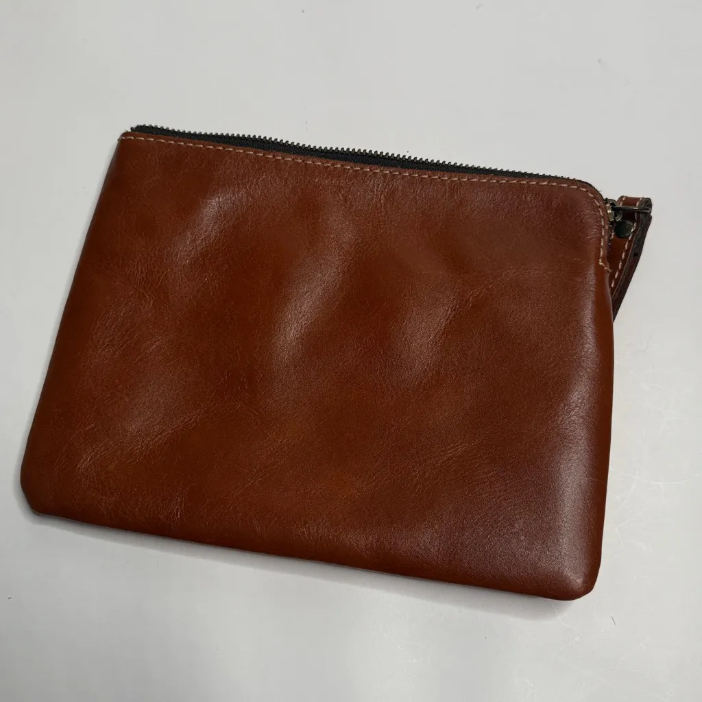 Patricia Nash Leather Wristlet Wallet Pouch Zipper Bag 9” x 6-1/2” - Image 3
