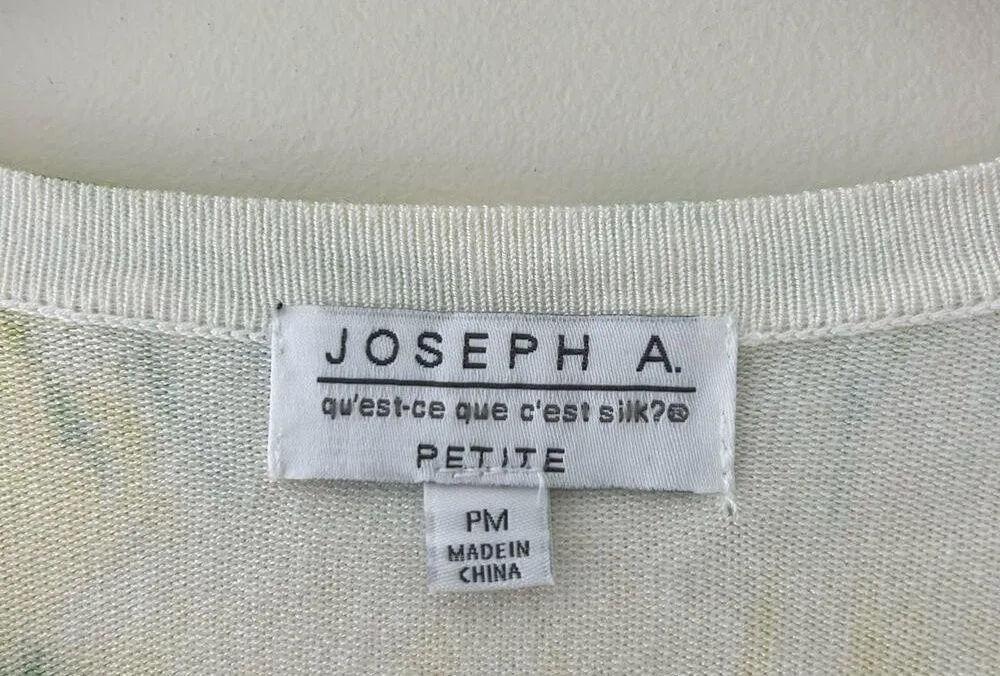 Joseph A. Floral Button Down Cardigan Sz Medium Petite - Image 3