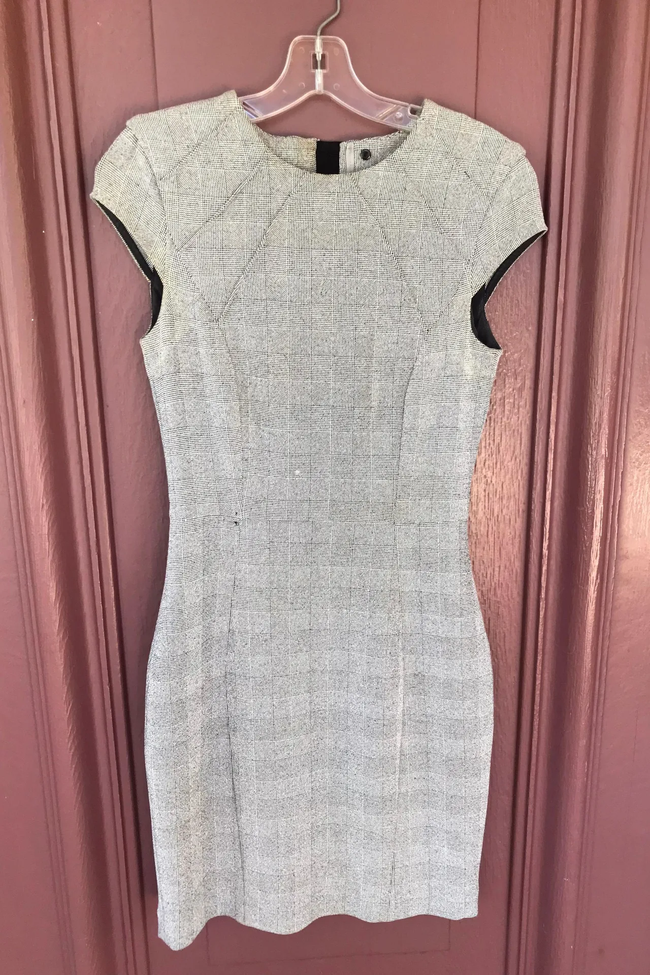 Grey Plaid Dress - Image 2