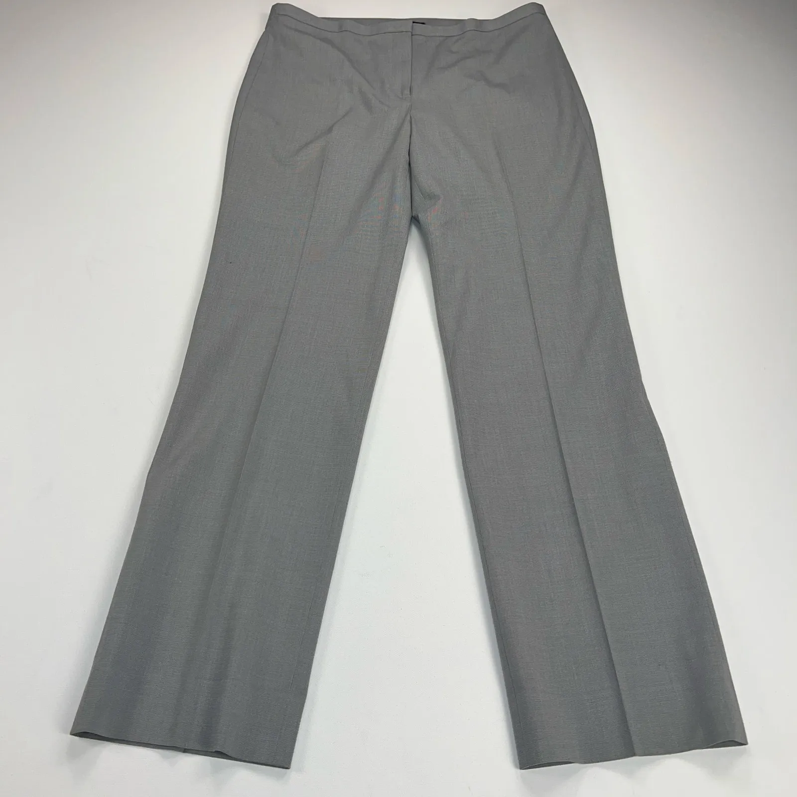 Elie Tahari Gray Flat Front Dress Pants Trousers Professional Career Size 8 - Image 10