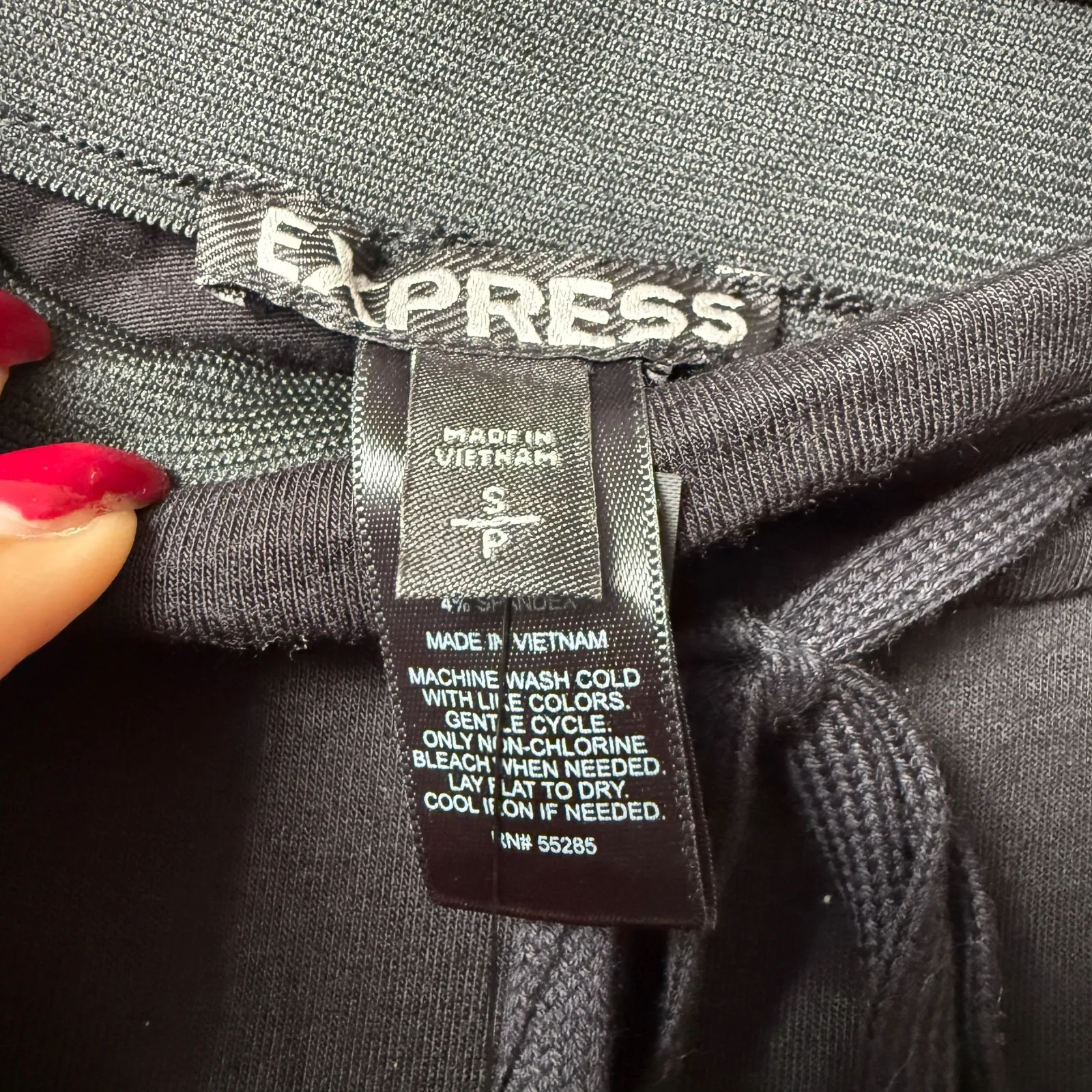 Express‎ sz S black drawstring soft Lounge Pants - Image 7