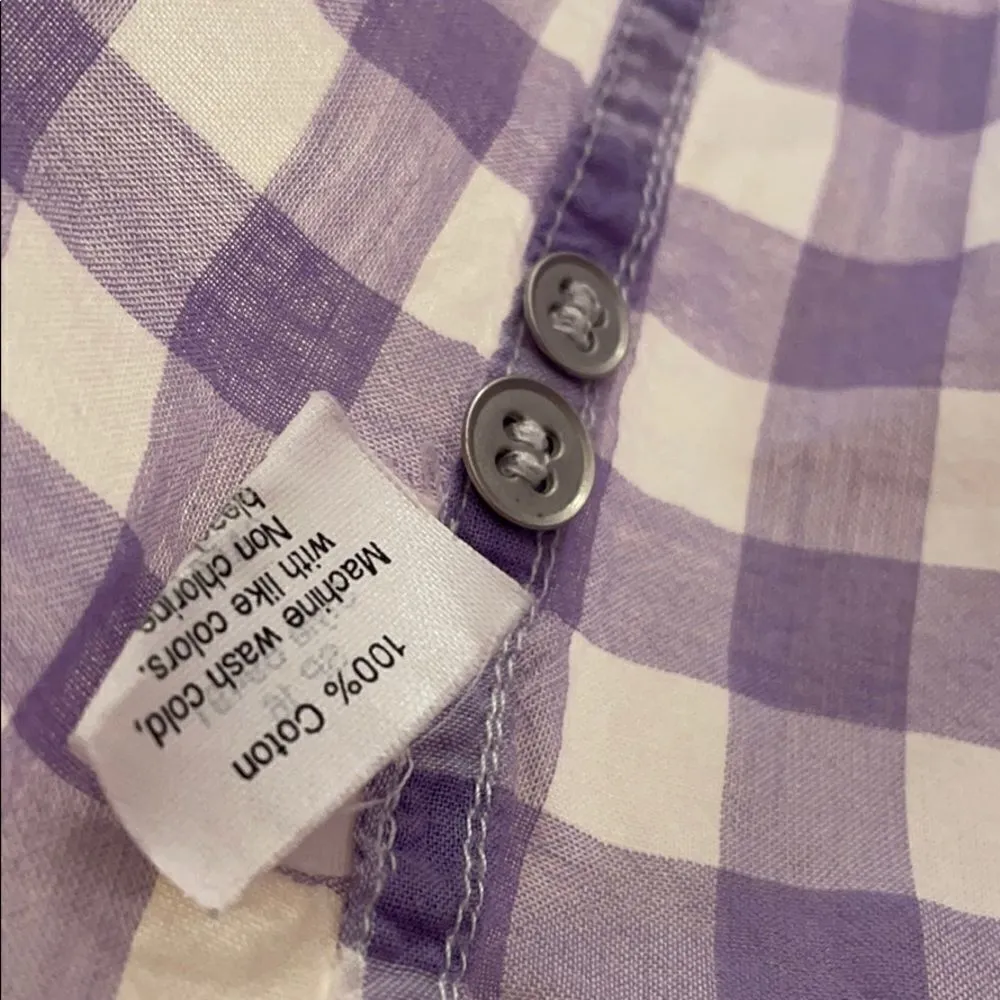 ✨J Crew Factory Gingham classic button - Image 5