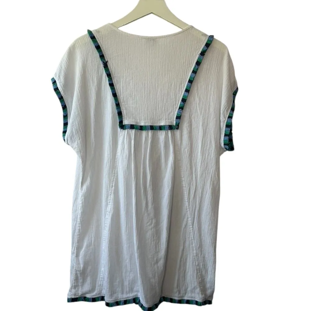 J.Crew White Fringe Beach Tunic Women's Size Small - Image 7