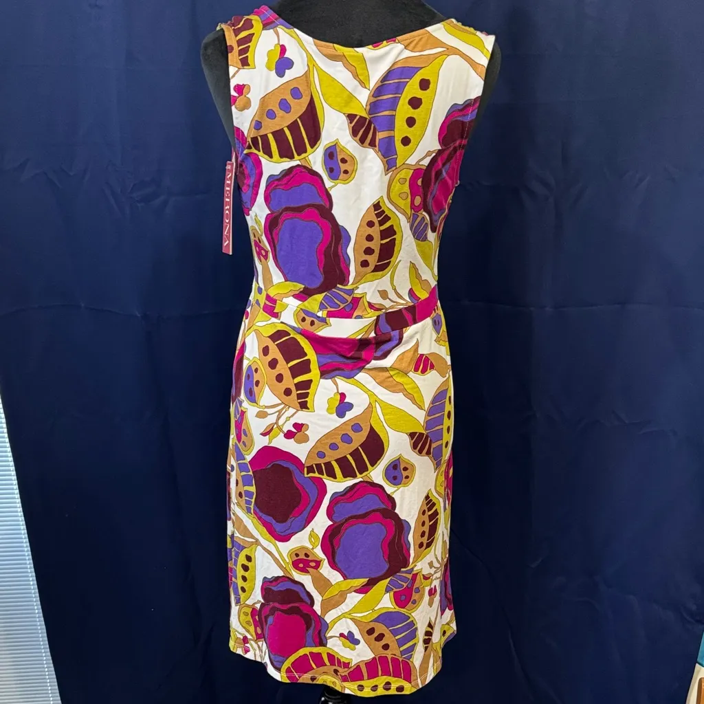 Merona Vibrant Floral Midi Dress - Pink and Yellow - Image 3