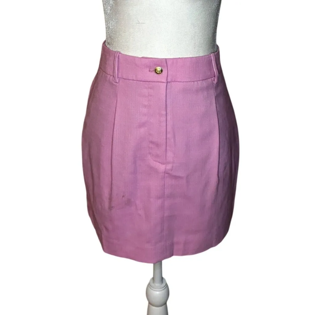 J. Crew Trouser mini skirt in Italian city wool blend in Pink 4 - Image 3