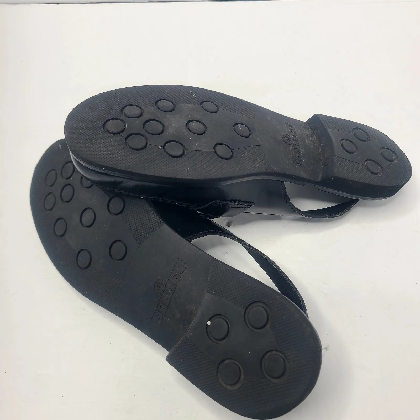 Sebago Dan Sandal Polaris Slingback Sandals Penny Loafer Black White Preppy Sz 9 - Image 10