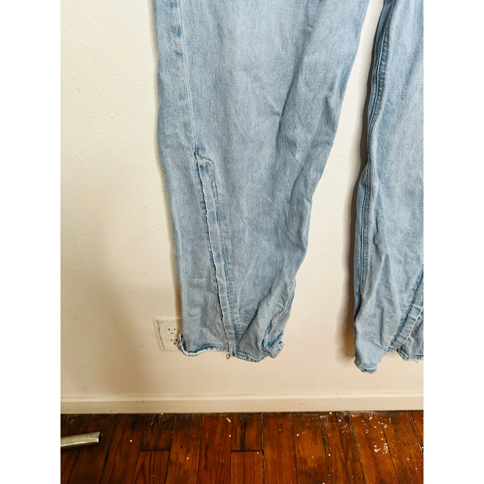 HUDSON Women's Blue Cotton Blend James High-Rise Wide Leg Jeans Size 28 - Image 7