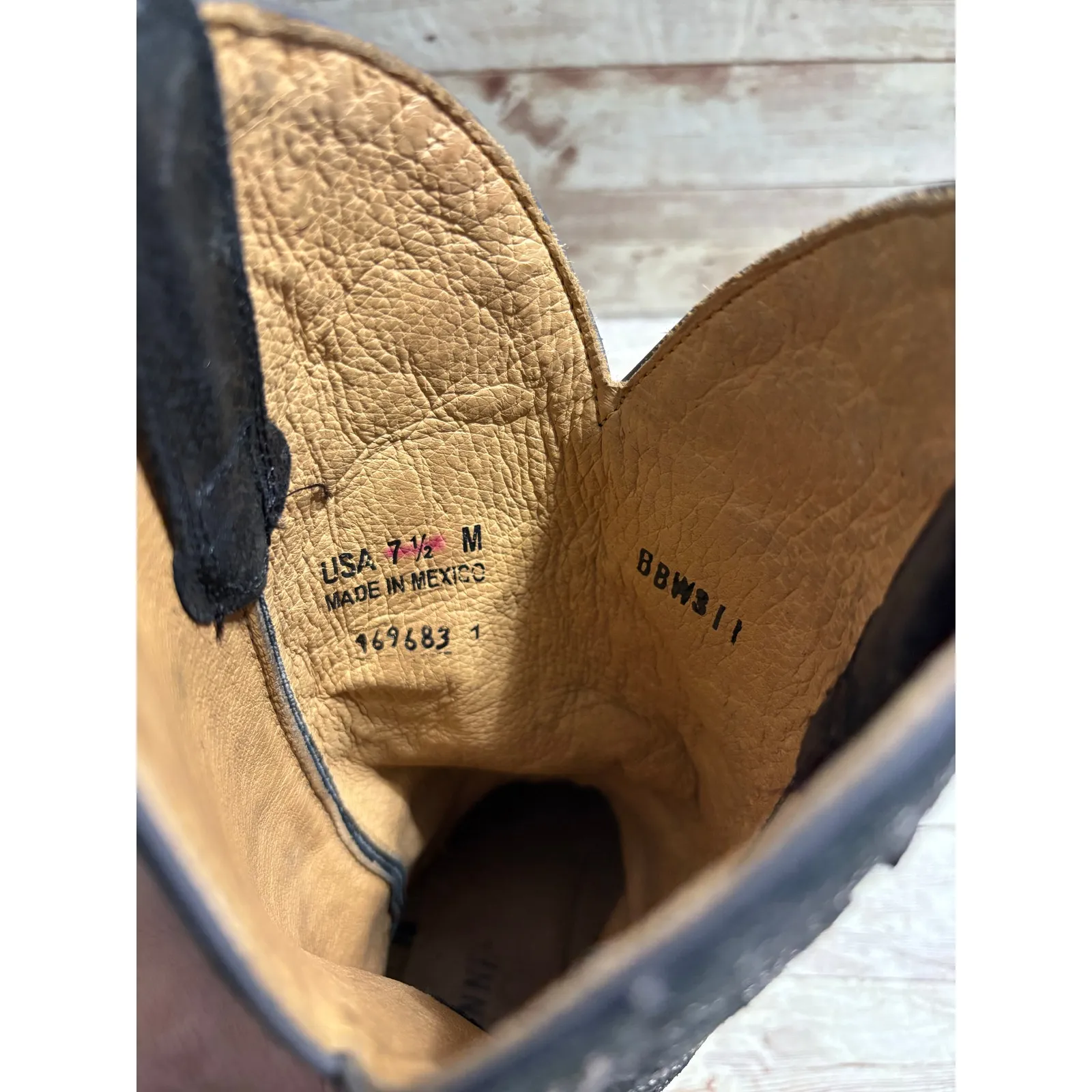 Shyanne Bittersweet Cowboy Boots Black Silver Women's 7.5 M Square Toe Leather - Image 6