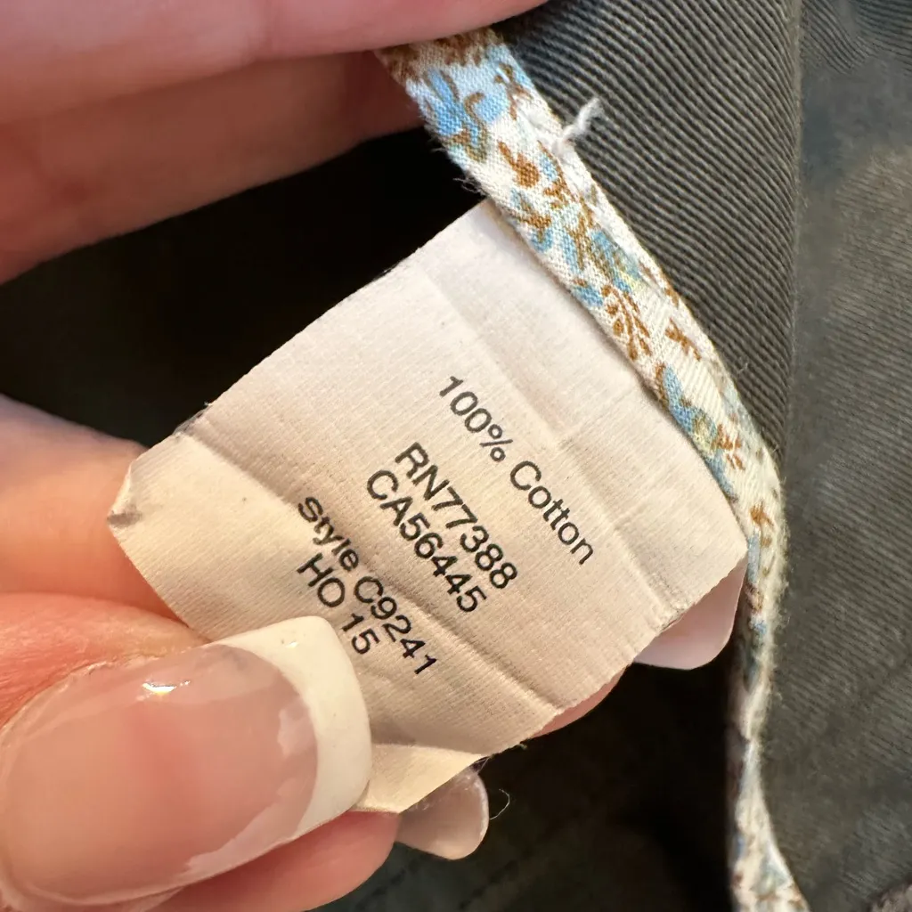 J. CREW Relaxed Fit Boyfriend Field Military Jacket Olive Green Size XXS Petite - Image 10