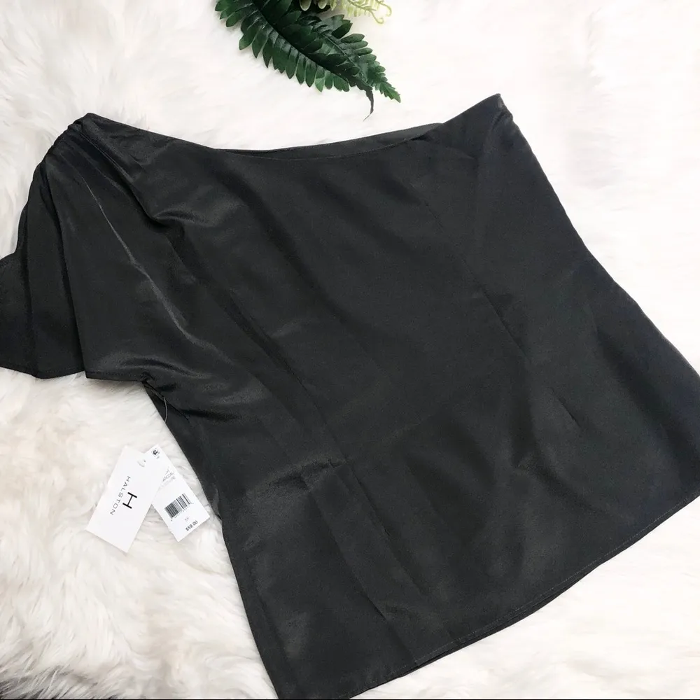 Halston One Shoulder Blouse - Image 2