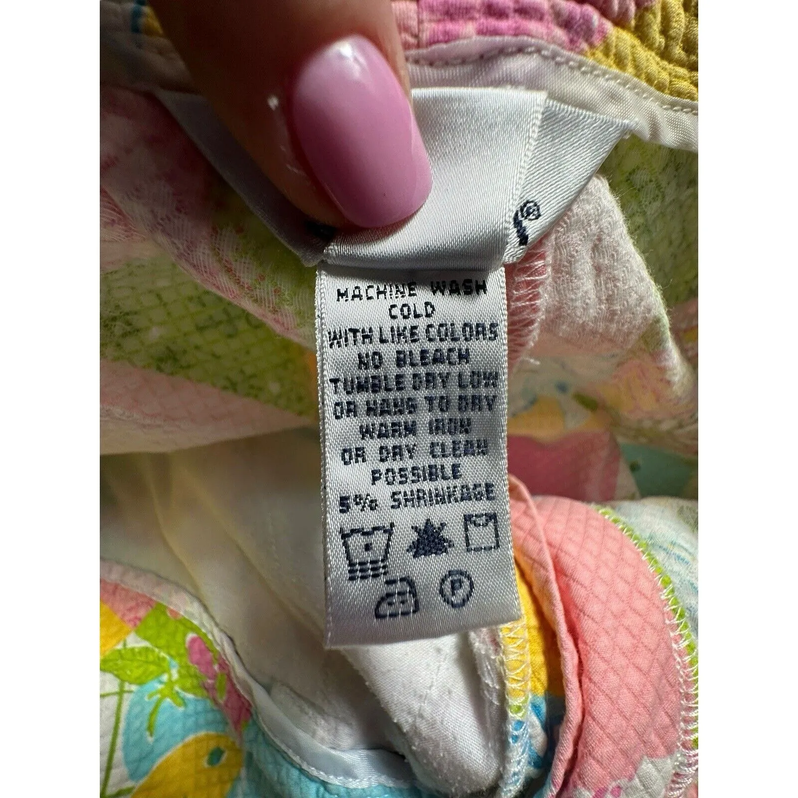 Vintage Lilly Pulitzer Size 6 Pastel‎ Patchwork Mixed Pattern Shorts #T8-5 - Image 7
