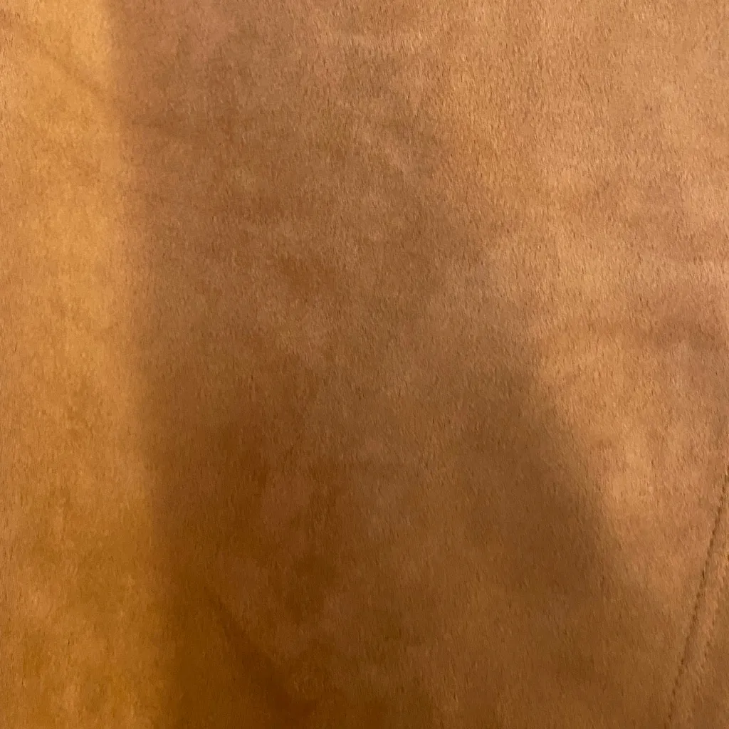 Forever 21 Womens Faux Suede Brown Tan Mini Wrap Skirt S Small Waist 26” - Image 3