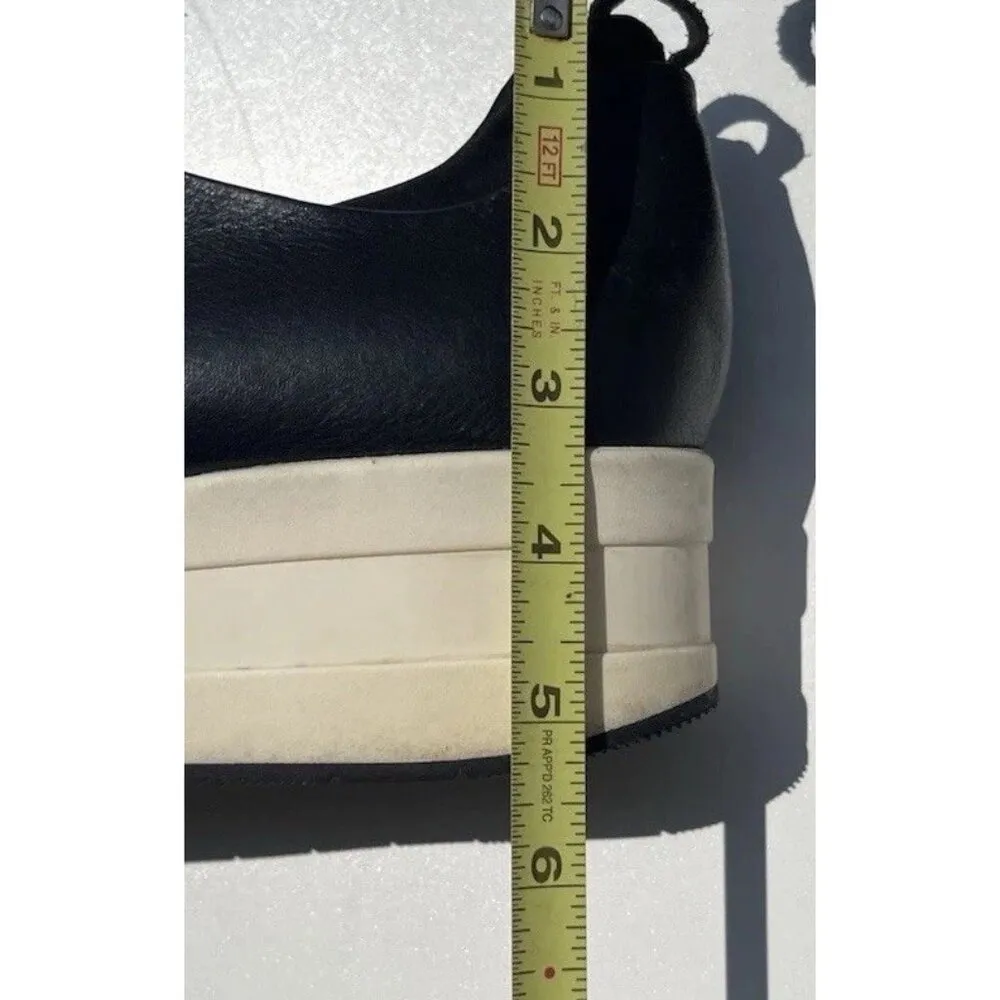 J Slides Womens Size 10 West Beige Black Leather Platform Lace - Image 11