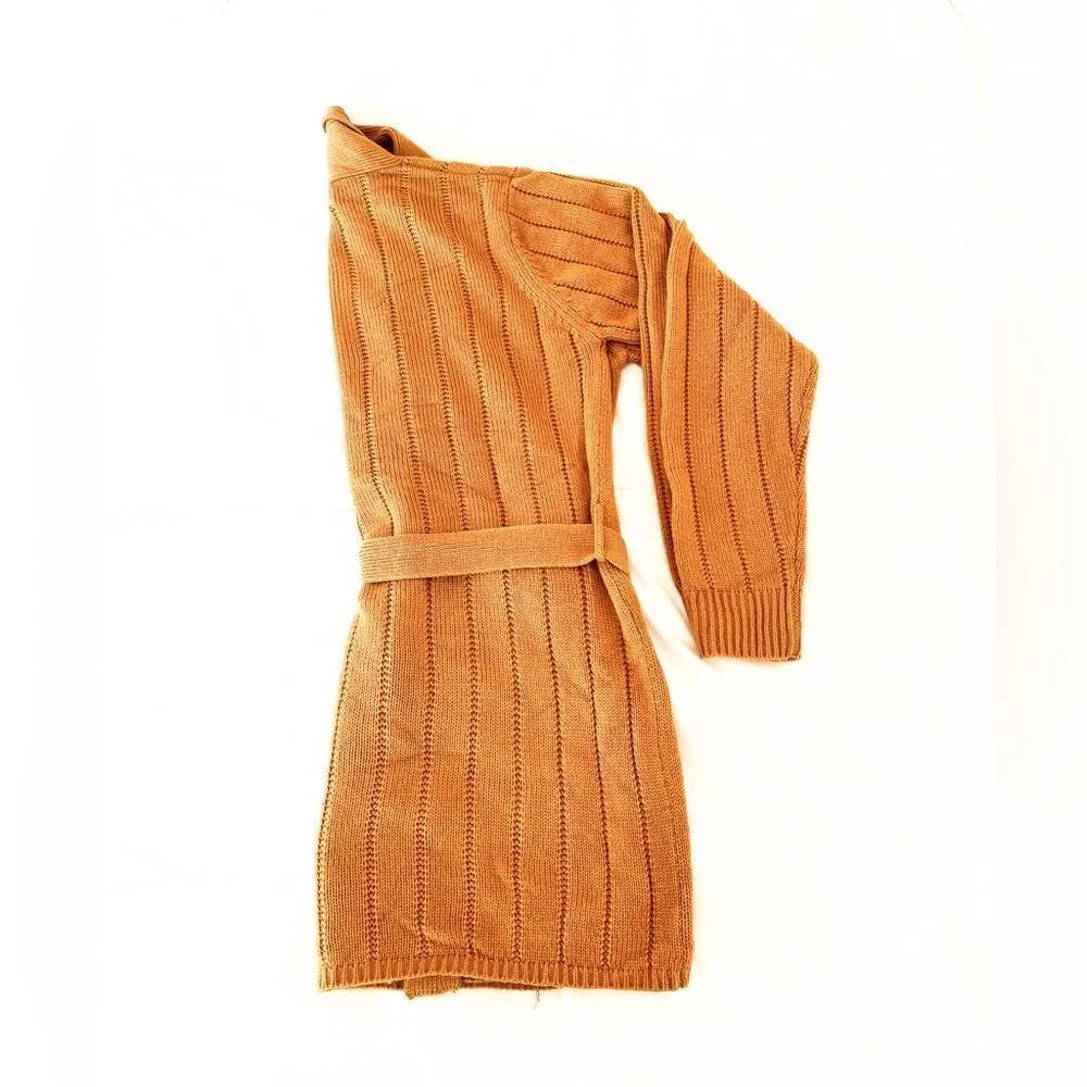 Investments Women Solid Cardigans cozy romantic chic wrap long sleeve size S - Image 3