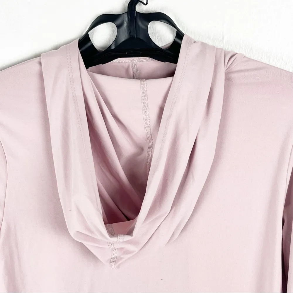 THE NORTH FACE Flashdry Light Pink Long Sleeves Hooded Lightweight Top Medium - Image 5