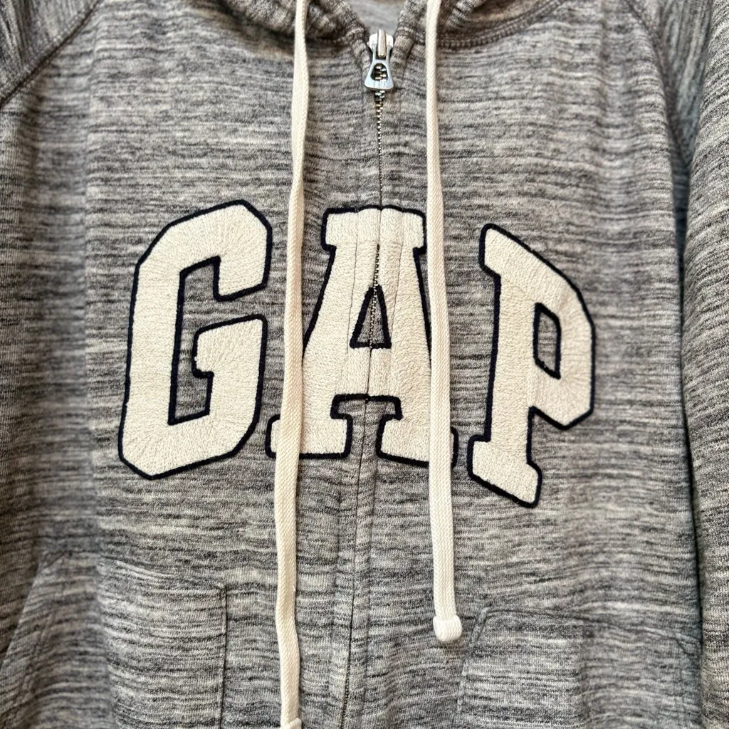GAP Gray Logo Hoodie XXL Vintage Y2K Streetwear Pullover - Image 5