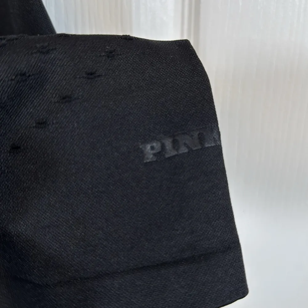 Pink Victoria's Secret Black Leggings Cross Waist Back Pocket Size Med GUC #2956 - Image 4