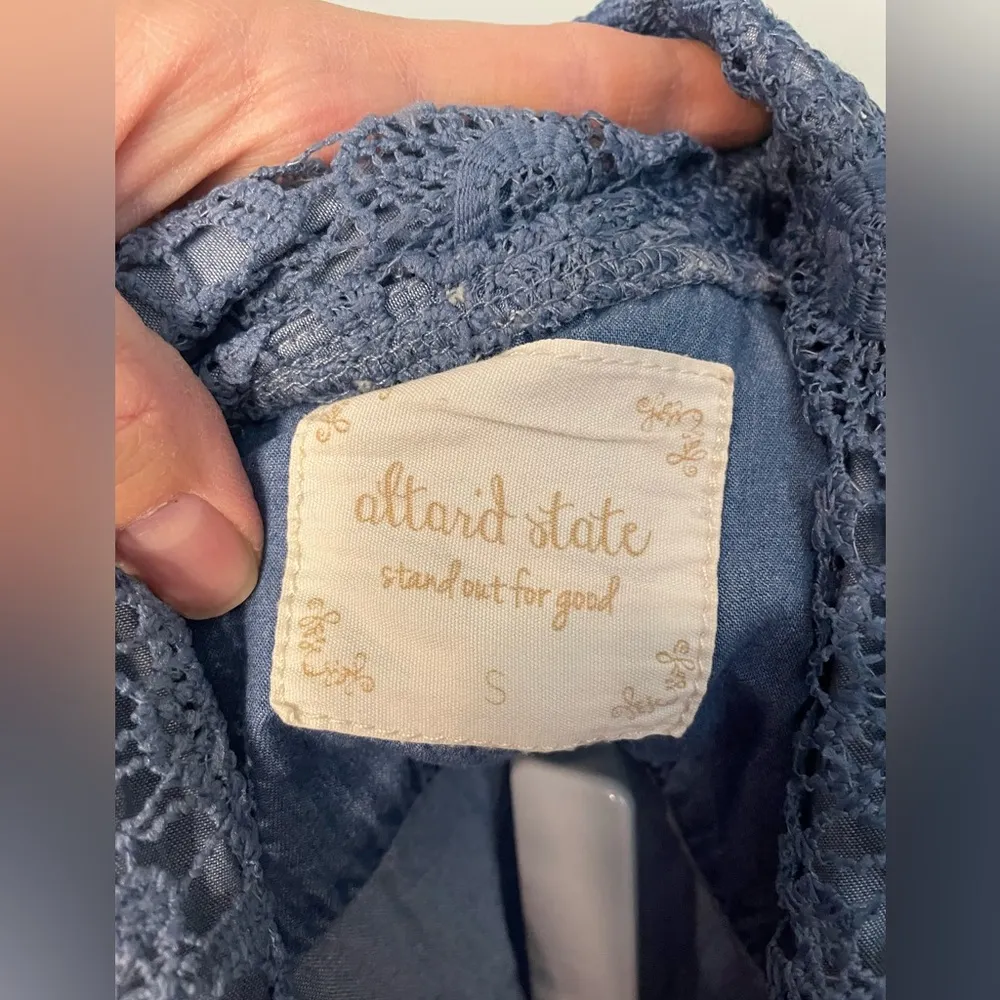 Altar’d State Denim crochet vest size small‎ - Image 4