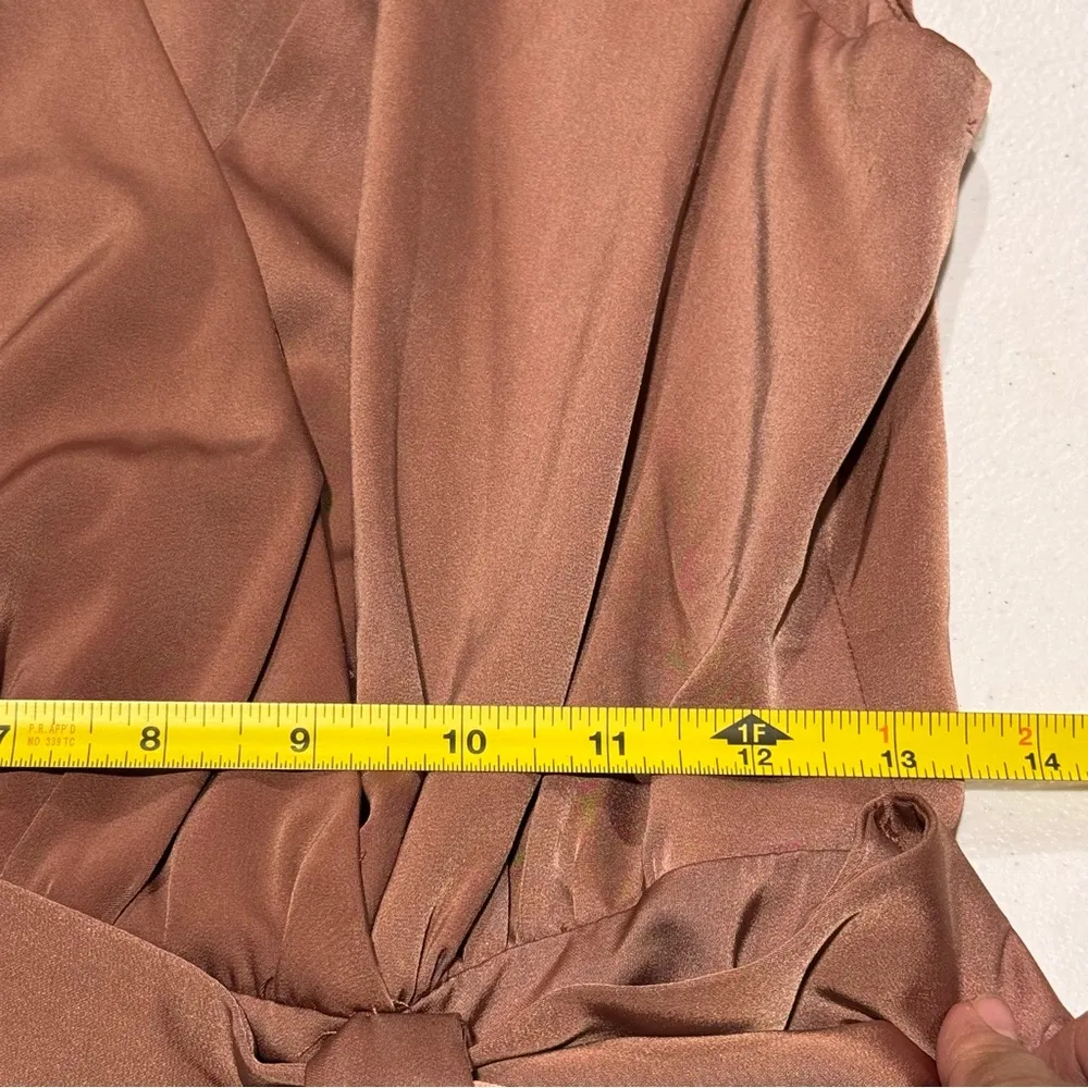 NBD Medium Mauve Faerie Front Bow Satin Mini Dress Chic Cocktail New Years Party - Image 8