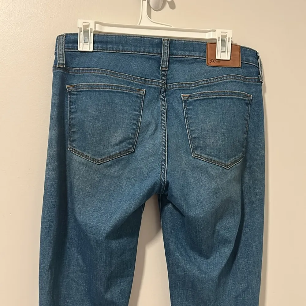 J Crew Toothpick Denim Jeans Distressed Raw Hem Size 30 - Image 4