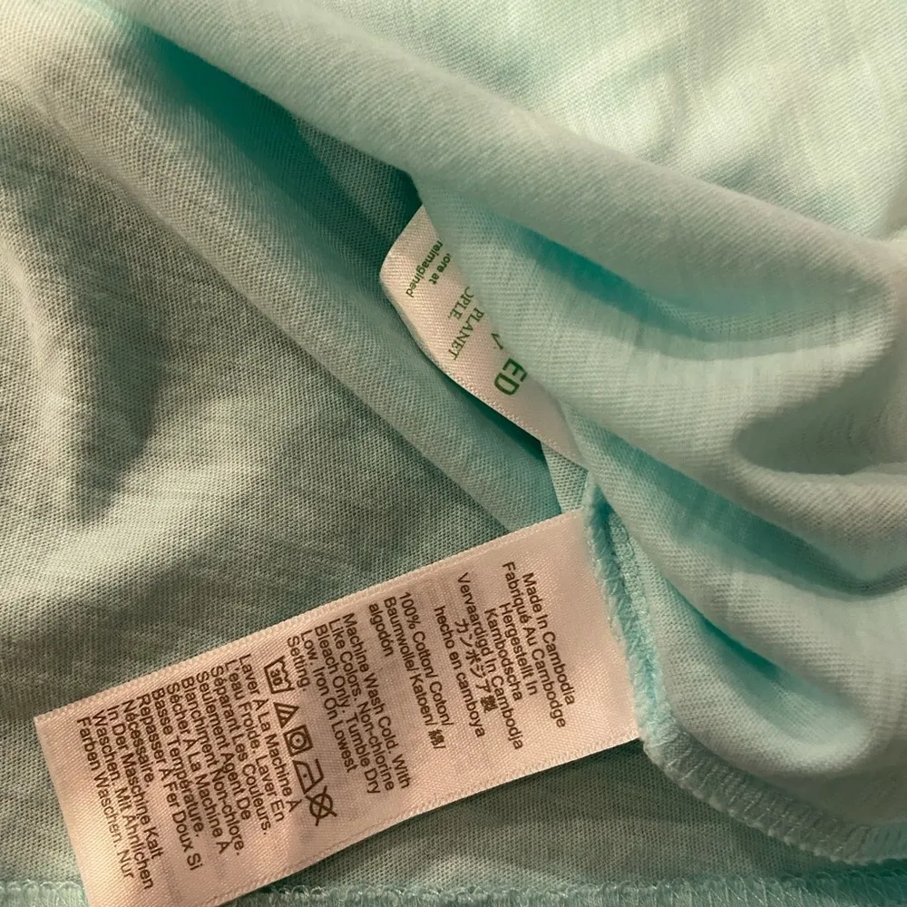 NWOT J. Crew Size XS Aqua Blue Slub Tee Shirt V Neck Short Sleeve Lightweight - Image 7