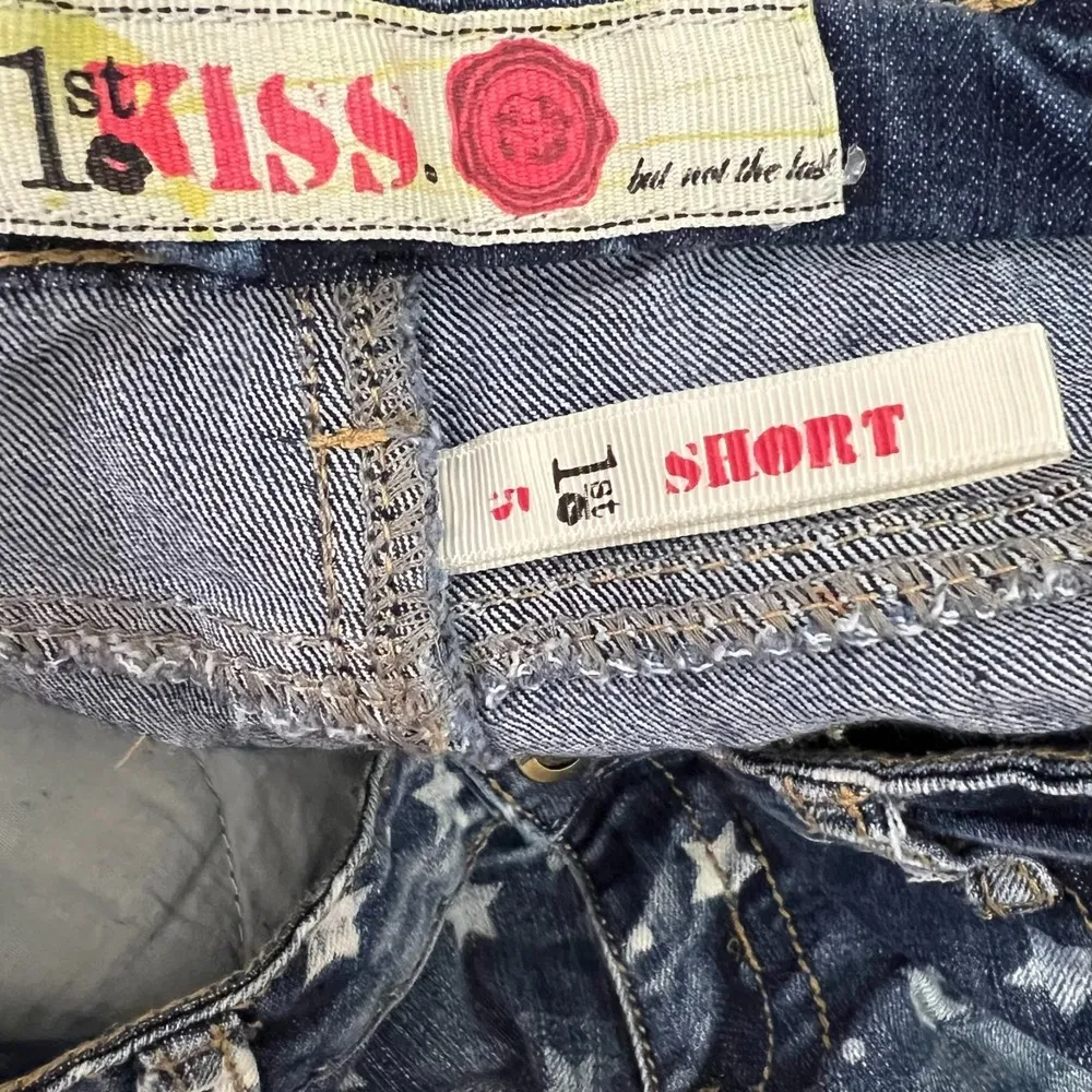 1st Kiss Star Patriotic Americana Jean Shorts Women's Size 5 - Image 3