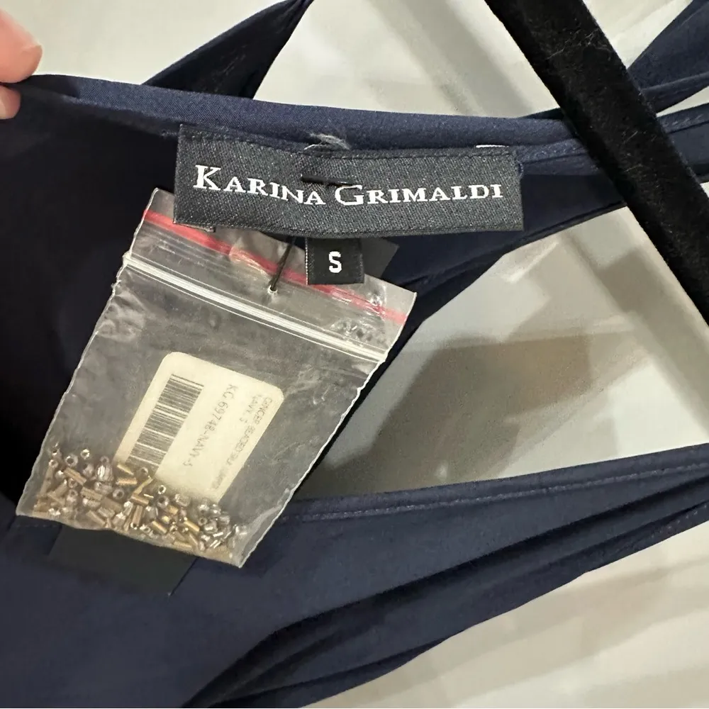 NWT Karina Grimaldi Beaded Jumpsuit Blue Size Small - Image 9