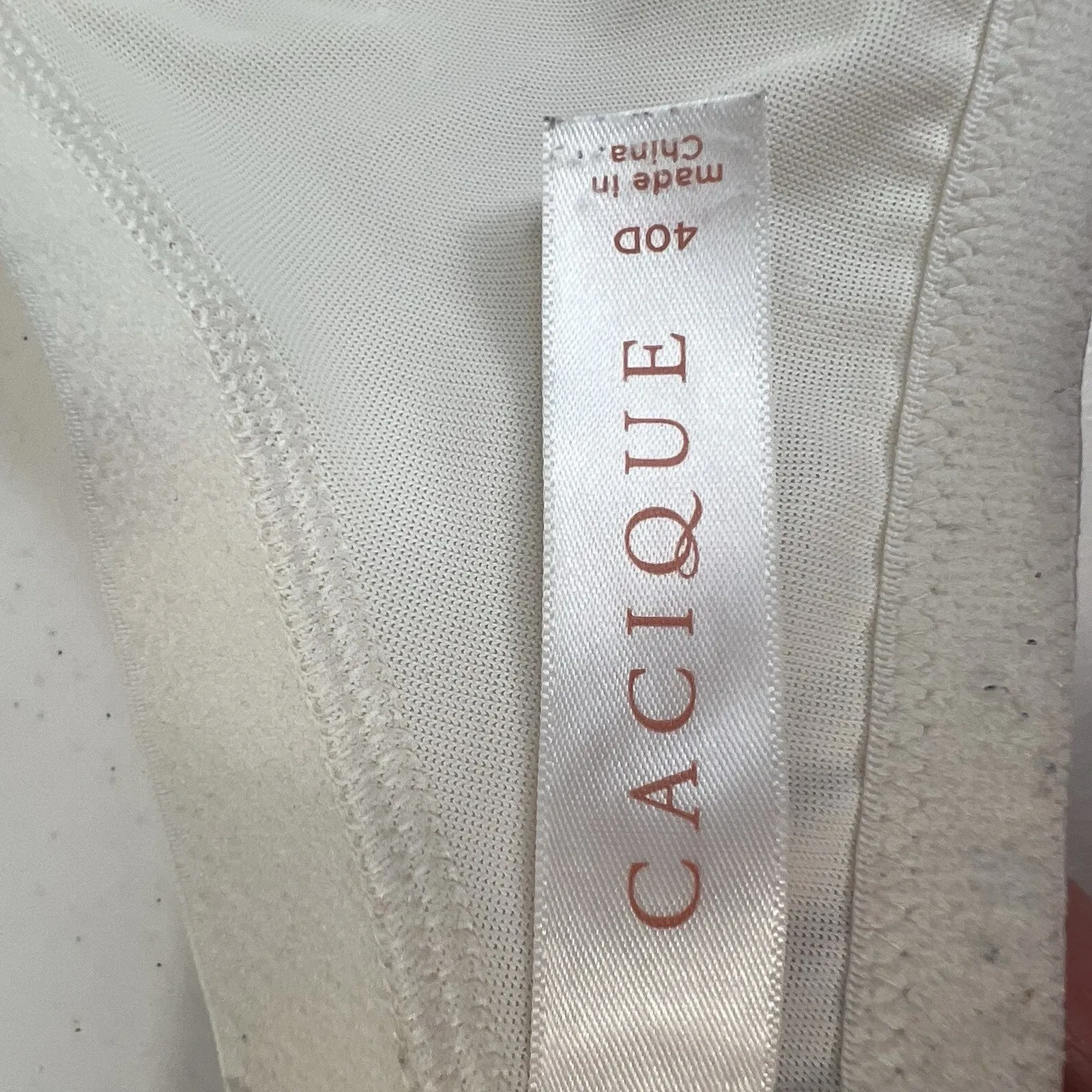 Cacique 40D Bra Boost Plunge Lined Padded Underwired White Full Coverage Women’s - Image 13