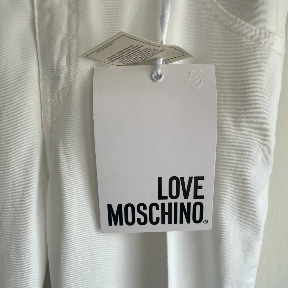 Love Moschino Gabardine Stretch 30‎ Flare Trousers White Pants - Image 12