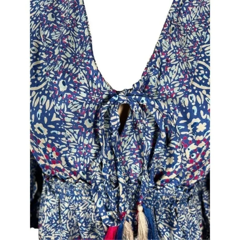 Angie Women's V-Neck Quarter Sleeves Tiered Mini Skirt Dress Size S - Image 4